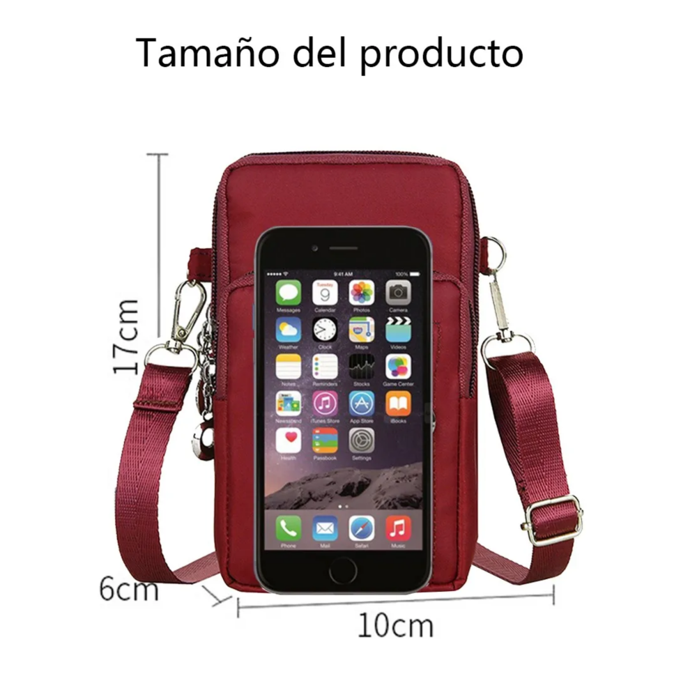 Foto 3 pulgar | Bolso Bandolera Impermeable Multifuncional Para Mujer Lab.g, Rojo
