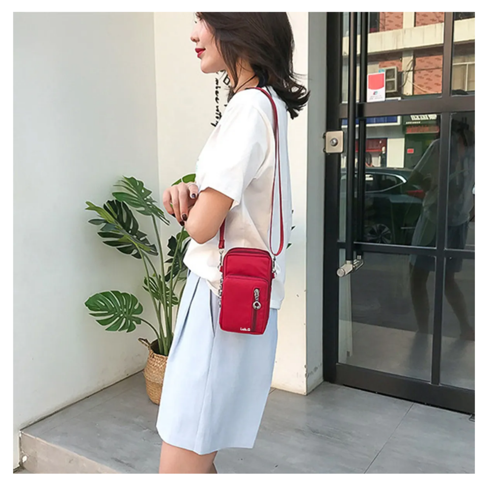 Foto 5 | Bolso Bandolera Impermeable Multifuncional Para Mujer Lab.g, Rojo