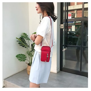 Foto 5 | Bolso Bandolera Impermeable Multifuncional Para Mujer Belug, Rojo
