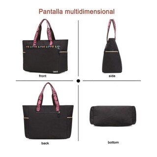 Foto 5 | Bolso De Mujer, Bolso De Gran Capacidad Lab.g, Negro