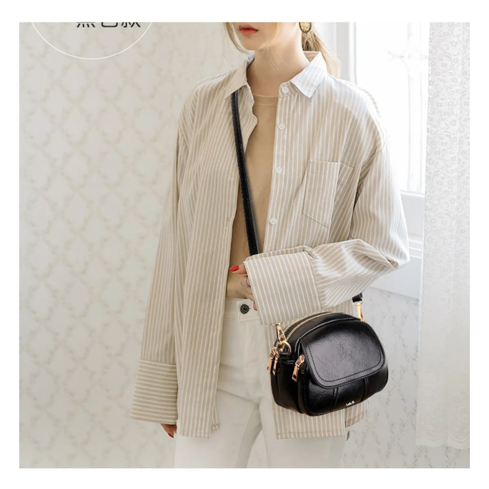 Foto 5 | Bolsas Pequeñas Bandolera Crossbody Ajustable Lab.g, Negro