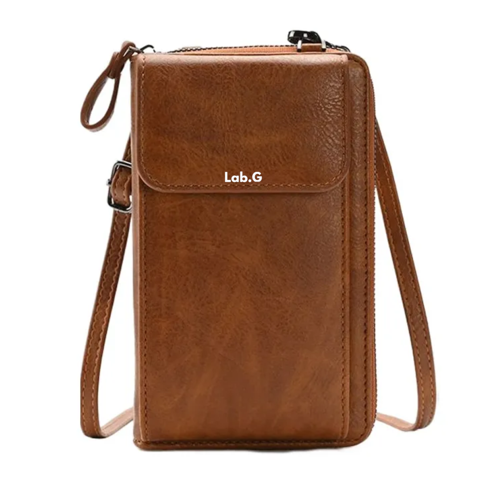 Foto 2 pulgar | Bolso Bandolera Mujer Para Celular  Lab.g Cartera Crossbody Cuero Marrón