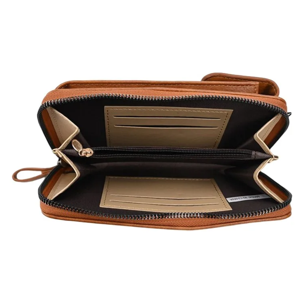 Foto 4 pulgar | Bolso Bandolera Mujer Para Celular  Lab.g Cartera Crossbody Cuero Marrón
