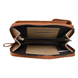 Foto 3 | Bolso Bandolera Mujer Para Celular Lab.g Cartera Crossbody Cuero Marrón