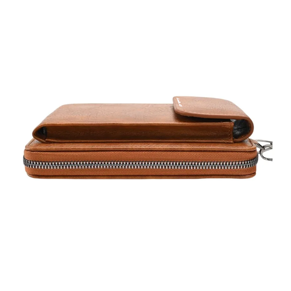 Foto 5 pulgar | Bolso Bandolera Mujer Para Celular  Lab.g Cartera Crossbody Cuero Marrón