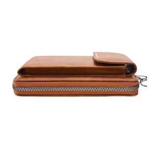 Foto 4 | Bolso Bandolera Mujer Para Celular Lab.g Cartera Crossbody Cuero Marrón