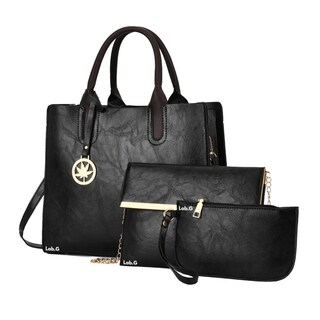 Foto 1 | Set 3 Bolsas Bandolera Mujer Moda Cosmetiquera Cartera Tote Lab.g, Negro
