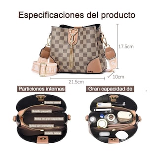 Foto 2 | Bolsa Crossbody Dama Belug, Marrón Claro