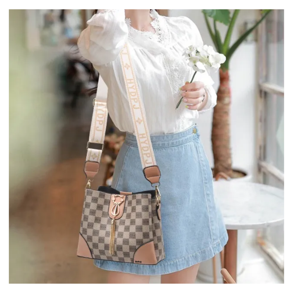 Foto 6 pulgar | Bolsa Crossbody Dama Belug,  Marrón Claro