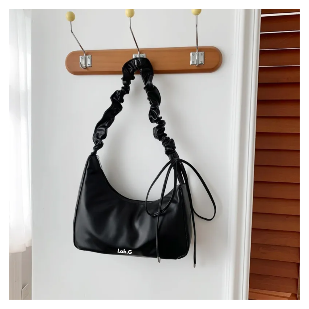 Foto 5 pulgar | Bolso De Hombro Pu Para Mujer Bolso Con Asa Correa Ajustable Lab.g, Negro
