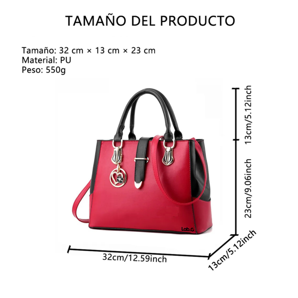 Foto 2 | Bolsos De Mujer Bolsos Bandolera Bolsos De Hombro Lab.g, Color Rojo