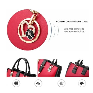 Foto 5 | Bolsos De Mujer Bolsos Bandolera Bolsos De Hombro Lab.g, Color Rojo