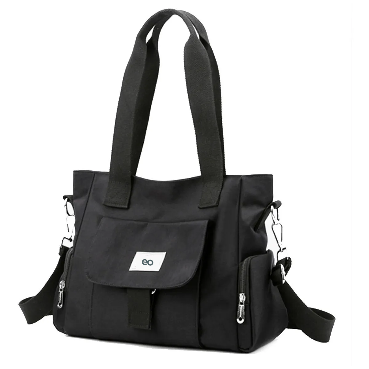 Foto 2 pulgar | Bolsa Oxford Mujer Tote Mano Eo Safe Imports Esi-19529 Negro