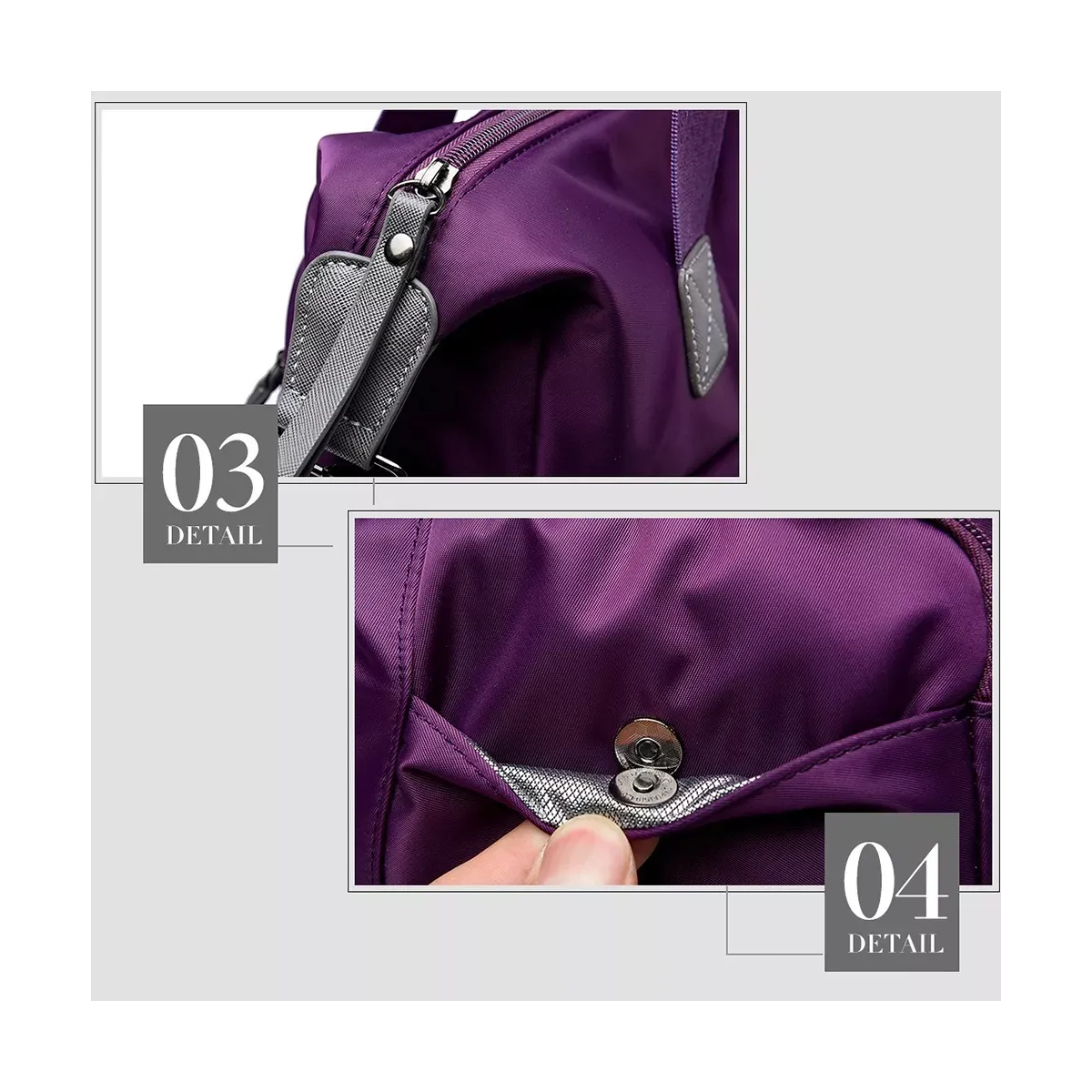 Foto 4 | Bolsa Impermeable Bandolera Para Mujer Portátil Lab.g Negro