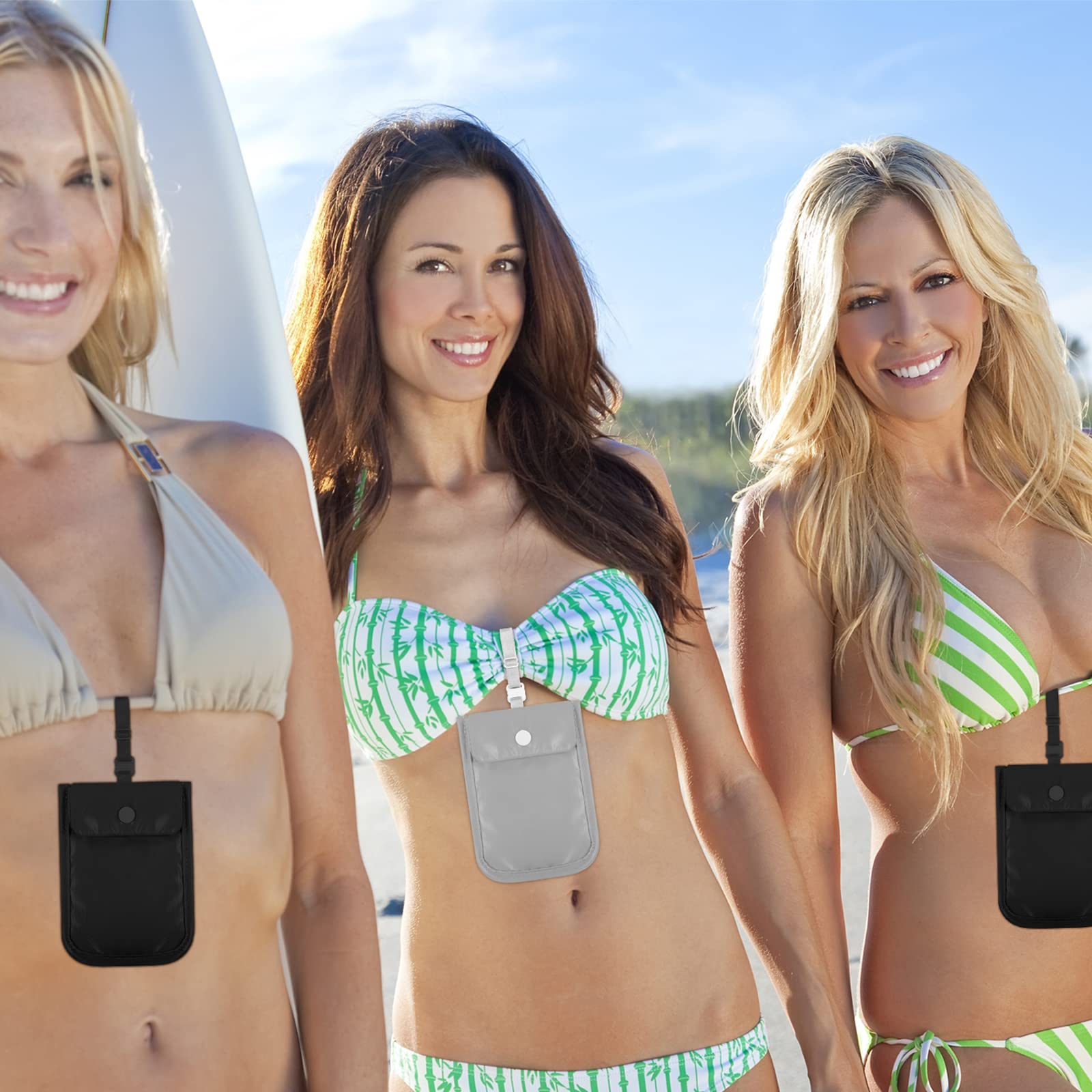 Foto 6 | Sujetador De Viaje Saintrygo Wallet Para Mujer (negro, Gris) - Venta Internacional.