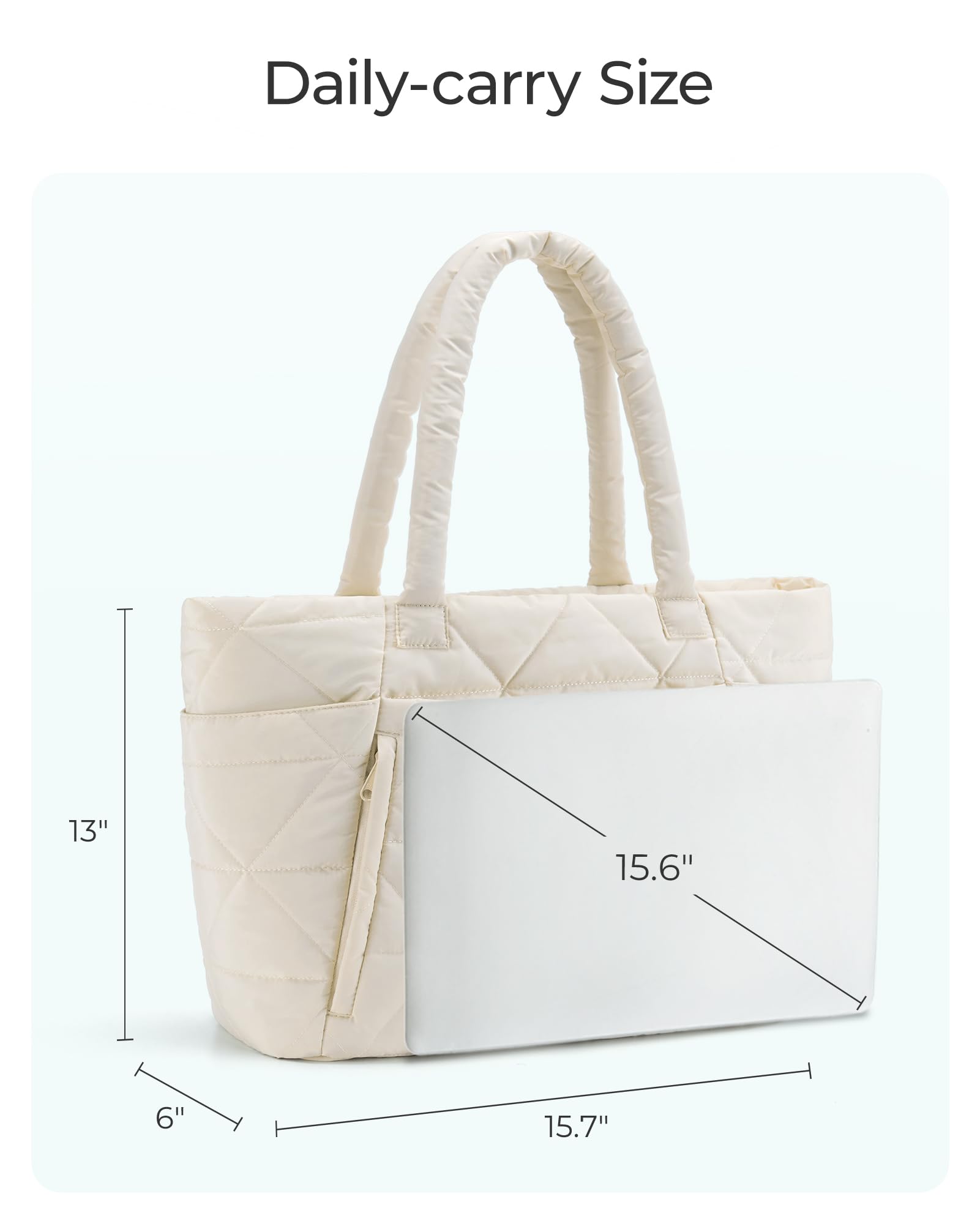 Foto 5 pulgar | Bolso De Mano Bagsmart Bolso De Mano Hinchado Con Cremallera Para Mujer, Color Morado - Venta Internacional.
