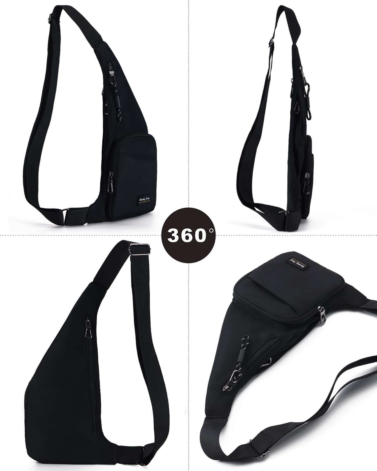 Foto 7 pulgar | Bandolera Seoky Rop Slim Impermeable Para Hombre Y Mujer, Color Negro - Venta Internacional.