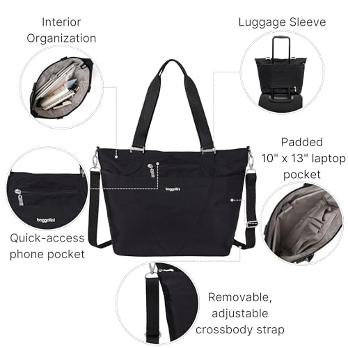 Foto 4 pulgar | Bolsa De Viaje Baggallini Avenue Tote Negra Ligera E Impermeable - Venta Internacional.