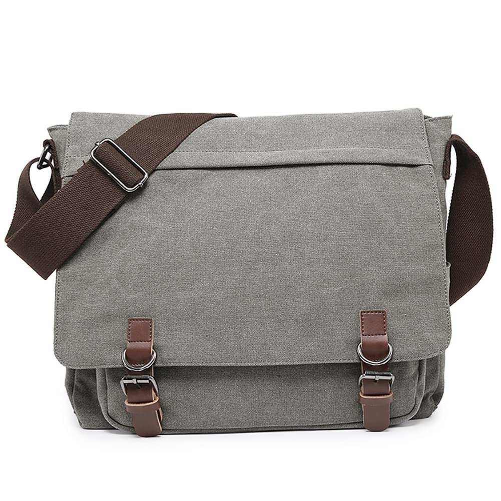 Foto 1 | Bandolera Tipo Bandolera Dasein Vintage Canvas Grey Para Portátil De 15 Pulgadas - Venta Internacional.