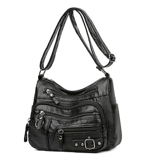 Foto 1 | Bolso Bandolera Suave Con Múltiples Bolsillos Eo Safe Imports Esi-19645 Negro