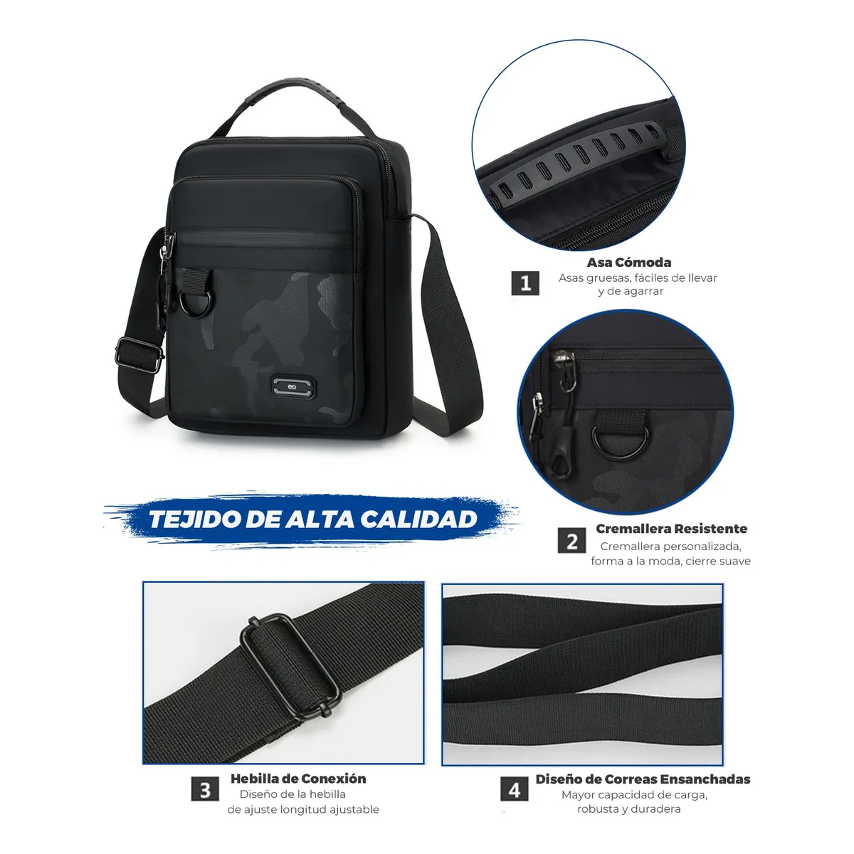 Foto 4 pulgar | Bandolera Bolsa Cruzada Eo Safe Imports Esi-19640 Negro