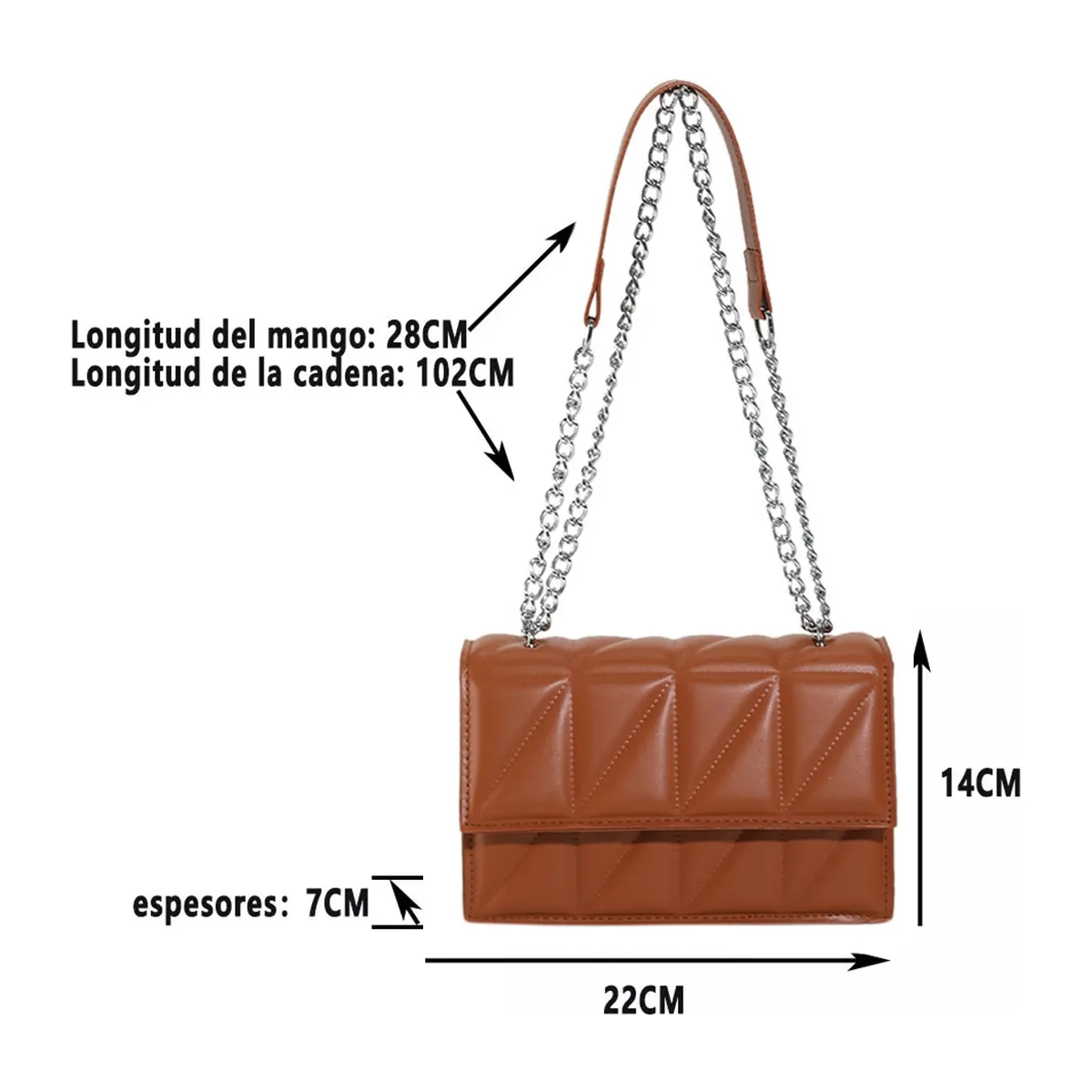 Foto 2 | Bolso de Mano Ajustable Eo Safe Imports Esi-19806 Marron