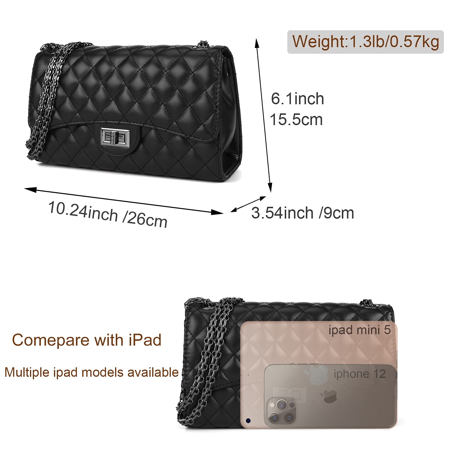 Foto 5 pulgar | Bolso Bandolera General Acolchado Para Mujer - Venta Internacional.