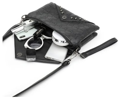 Foto 3 | Xtellar Bolso Bandolera Estilo Punk Con Diseño De Calavera Y Remaches, Accesorio De Moda Para Mujer Elegante Y Atrevida