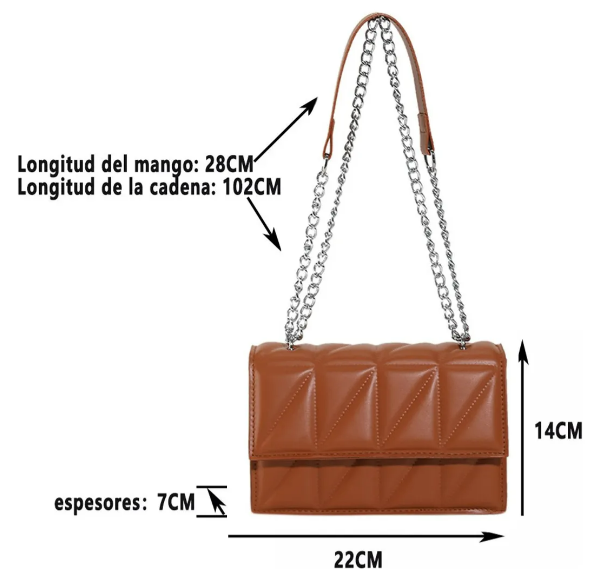 Foto 3 pulgar | Elegante Bolso De Cuero Pu Xtellar Para Mujer - Ajustable Y Versátil