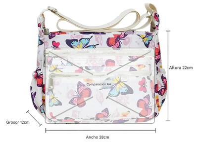 Foto 3 | Elegante Bolsa Para Dama Xtellar, Bandolera Multi-bolsillo, Impermeable Y Versátil