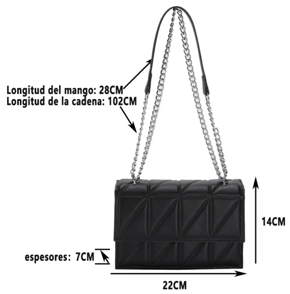 Foto 3 pulgar | Elegante Bolso De Cuero Pu Xtellar Para Mujer - Ajustable Y Versátil