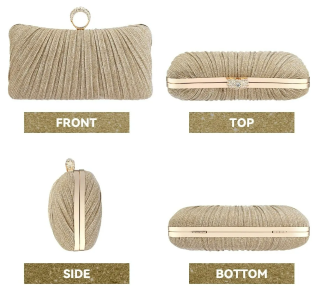 Foto 3 pulgar | Elegante Y Chic Bolsa Bandolera Xtellar Para Mujer - Fiesta Y Moda Con Detalles Diamantes