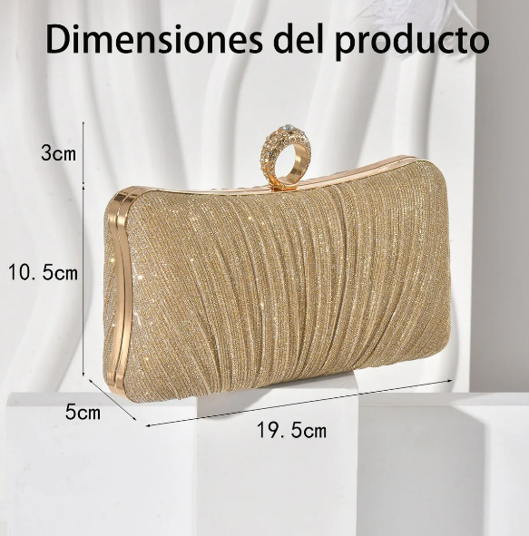 Foto 5 pulgar | Elegante Y Chic Bolsa Bandolera Xtellar Para Mujer - Fiesta Y Moda Con Detalles Diamantes