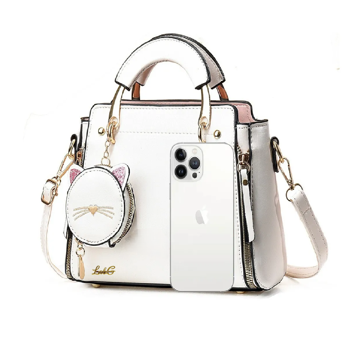 Foto 2 pulgar | Bolso De Mujer Casual Vintage De Cuero Pu Lab.g Blanca
