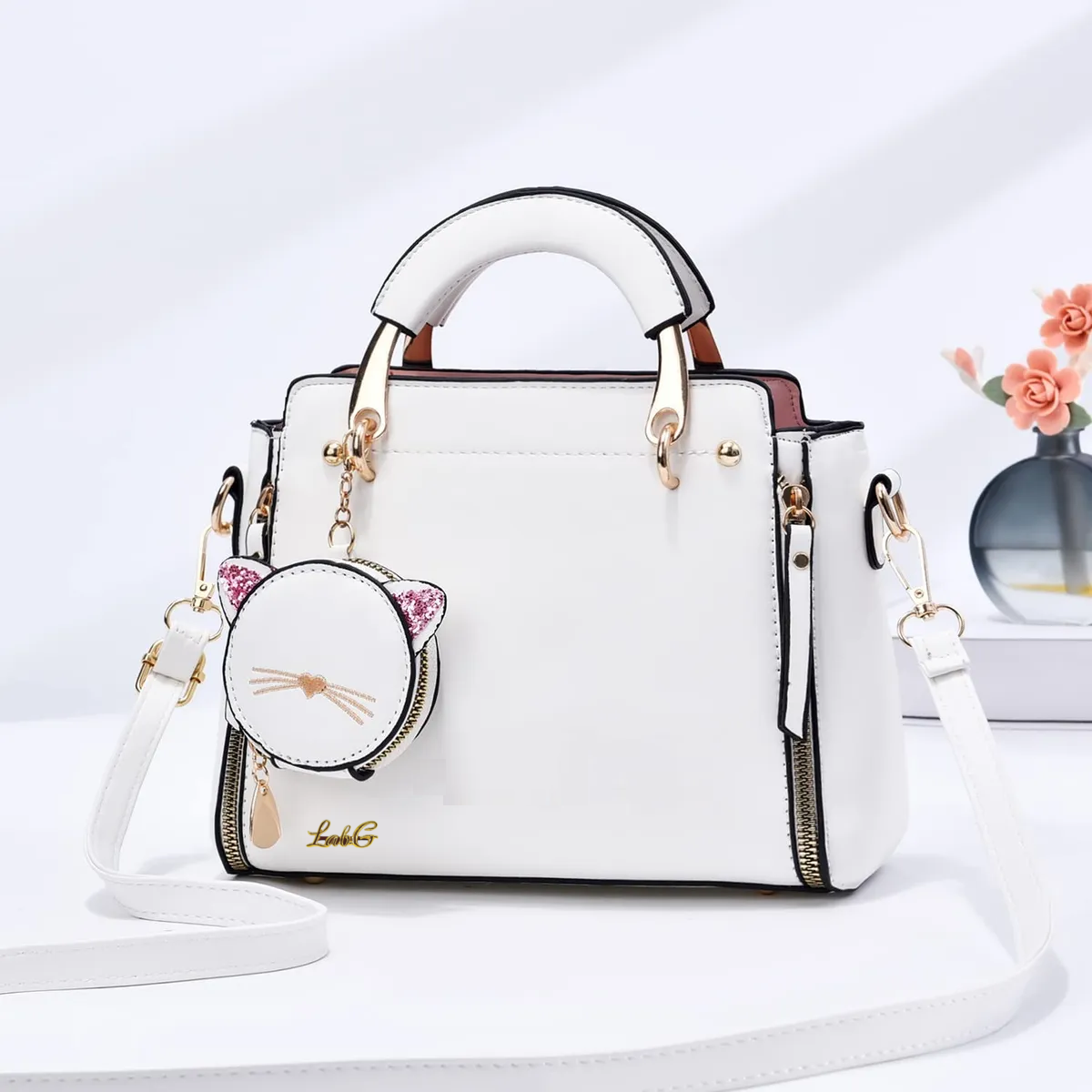 Foto 5 pulgar | Bolso De Mujer Casual Vintage De Cuero Pu Lab.g Blanca