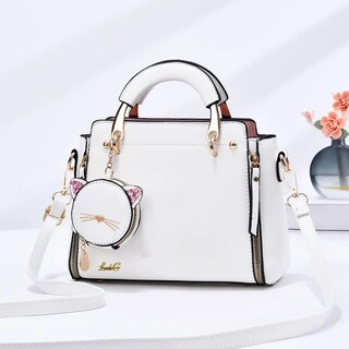 Foto 4 | Bolso De Mujer Casual Vintage De Cuero Pu Lab.g Blanca