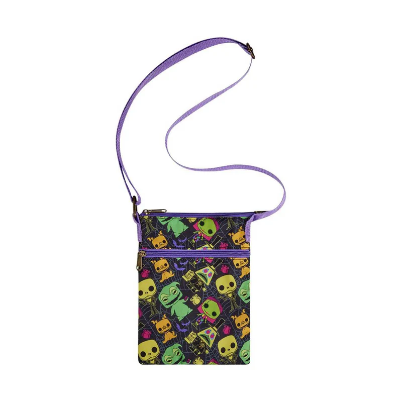 Foto 2 pulgar | Loungefly X Funko: Mundo De Jack Blacklight - Personajes Neon Bolso Cruzado
