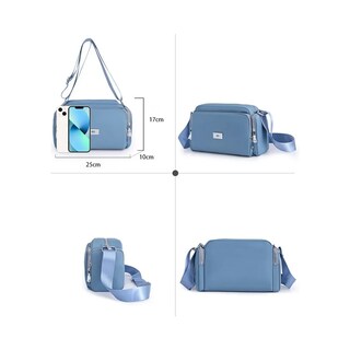 Foto 2 | Bolsa Bandolera Gran Capacidad Eo Safe Imports Esi-20026 Azul