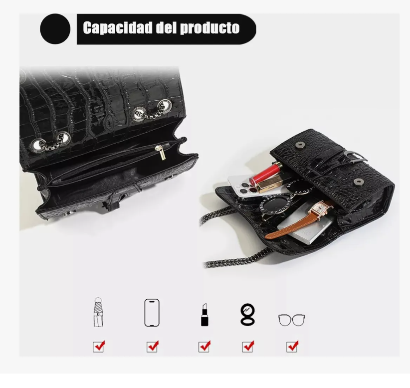 Foto 4 pulgar | Crossbody Bolsos Hombro Bolsos Cadena Para Mujeres
