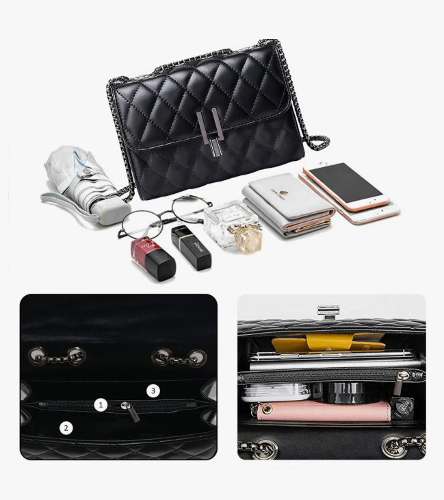 Foto 5 | Crossbody Mujer Bolsos Hombro Bolsos Cadena Para Dama Bolso Color Negro