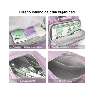 Foto 3 | Bolsa Bandolera Gran Capacidad Eo Safe Imports Esi-20029 Rosa