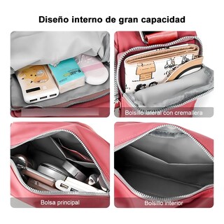 Foto 3 | Bolsa Bandolera Gran Capacidad Eo Safe Imports Esi-20028 Coral