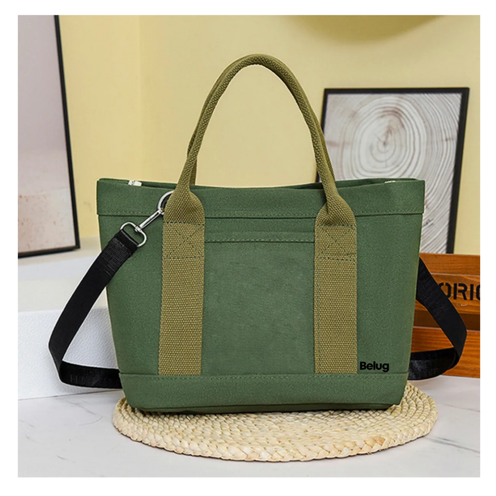 Foto 2 | Bolsa De Hombro Cross Belug  Verde Olivo
