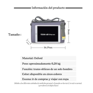 Foto 2 | Elegante Bolso De Hombro Deportivo Para Mujer Lab.g Gris