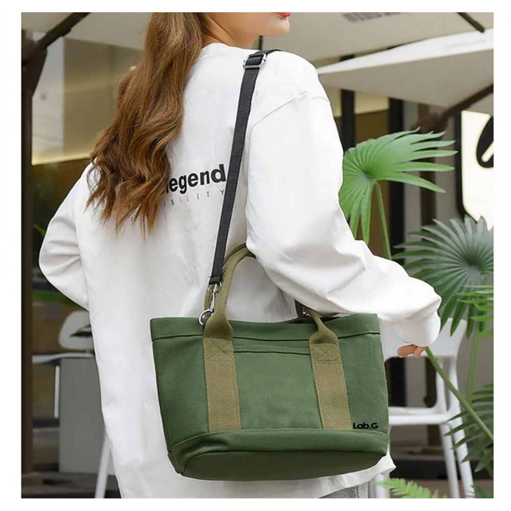 Foto 4 pulgar | Bolsa De Hombro Cross Lab.g  Verde Olivo