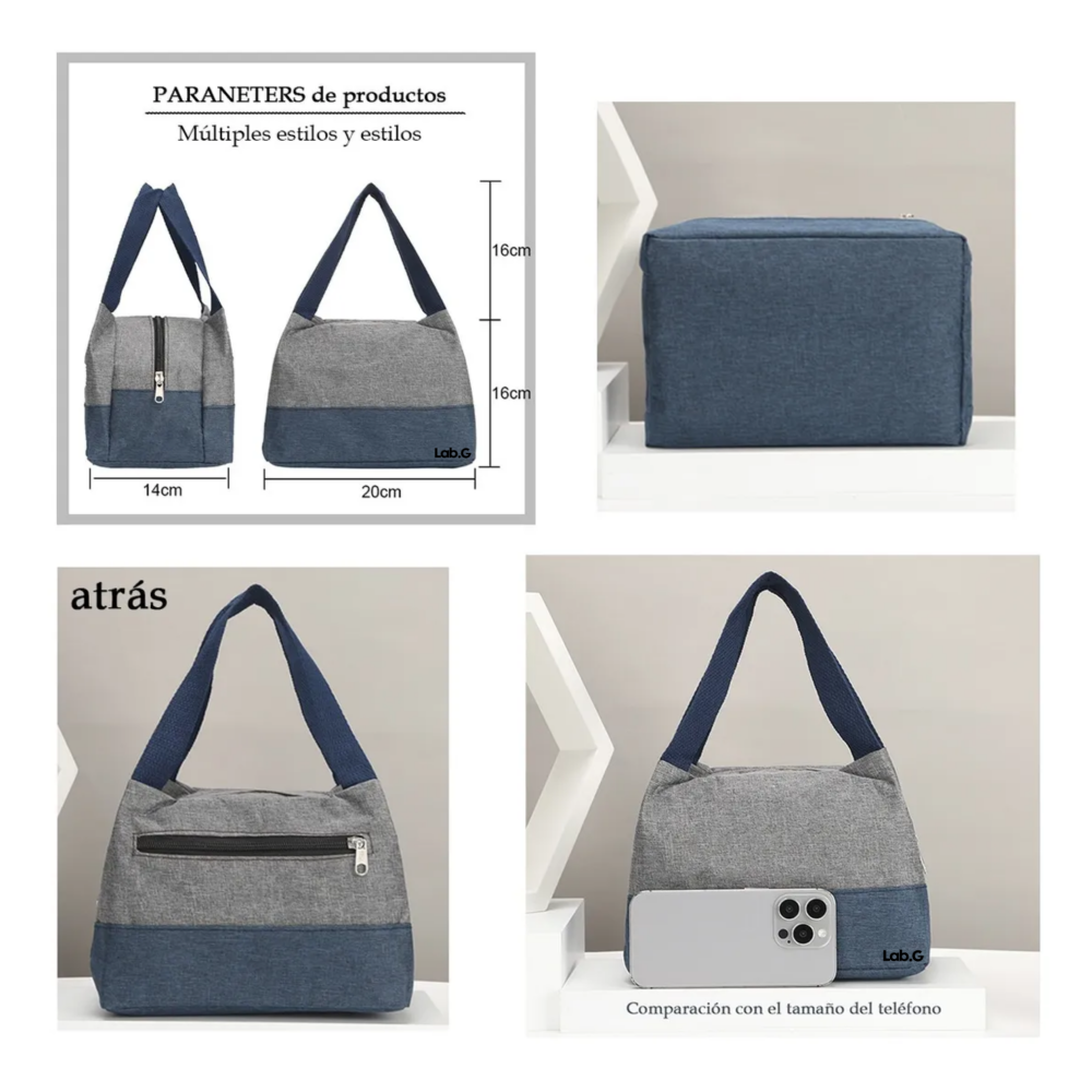 Foto 5 | Bolso Bolso Cuadrado Cosmético Lab.g  Rosa Azul