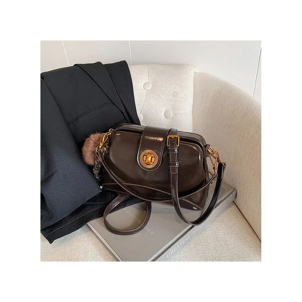 Foto 4 pulgar | Bolso Belug Mujer Piel Casual Mano Bandol Marron Oscuro