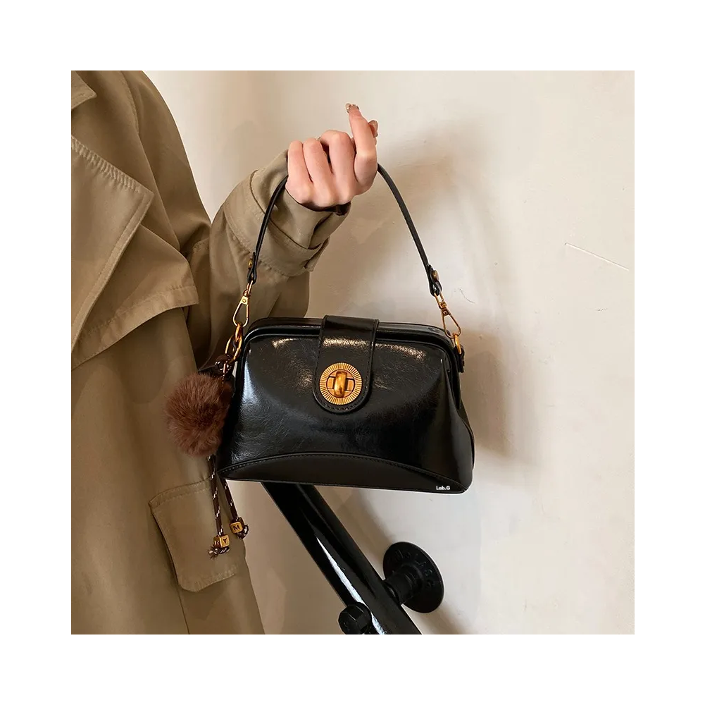 Foto 5 pulgar | Bolso Lab.g Mujer Piel Casual Mano Bandol Negro