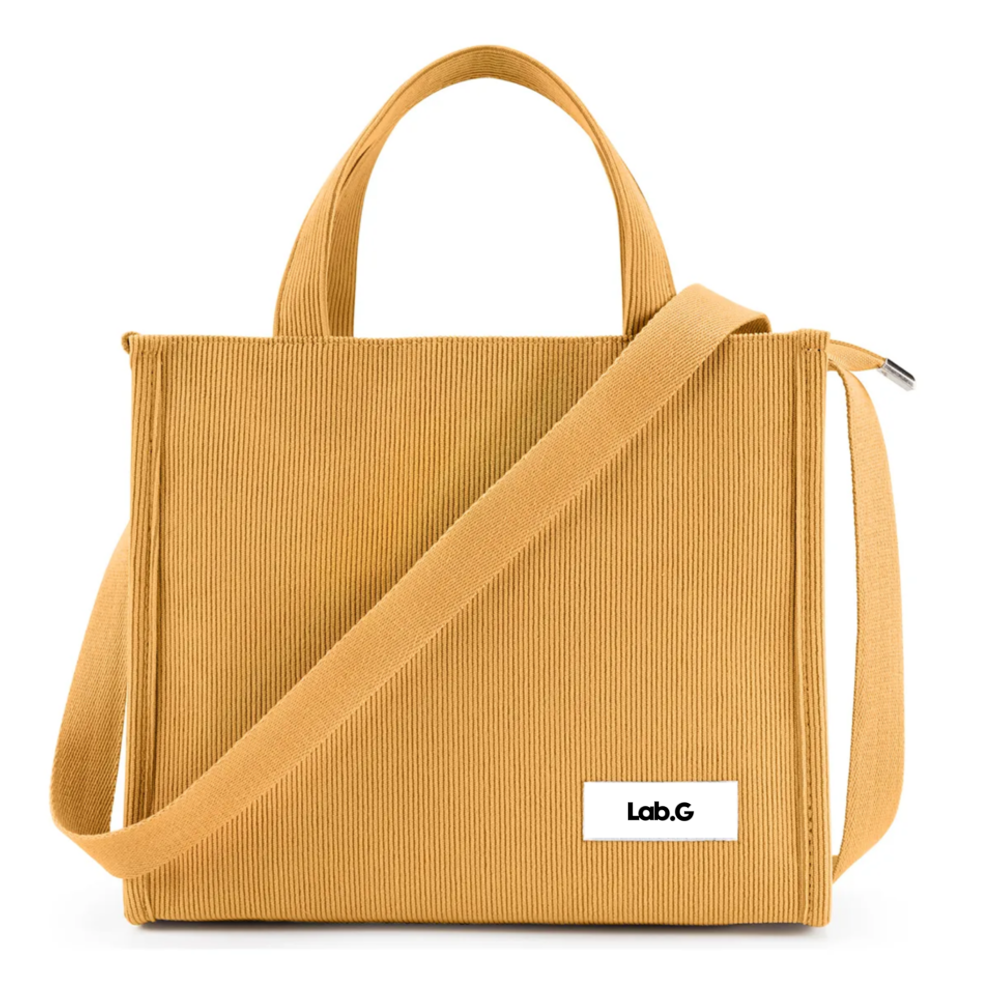 Foto 1 | Bolso Mujer De Pana Casual Lab.g  Amarillo