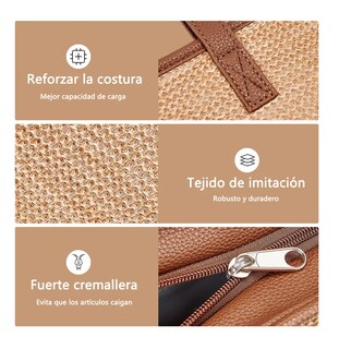 Foto 2 | Bolso De Mano De Playa Para Dama Color Coffee
